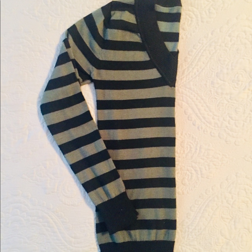 V-Neck Striped Sweater